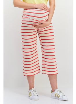 Maternity Stripe Pull On Cropped Pants, Off White - pzsku/ZE67D46F1B9F4B2D75376Z/45/_/1739110536/ec3ae6cd-f98a-42de-933f-eeefd026aea5