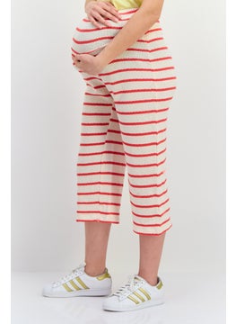 Maternity Stripe Pull On Cropped Pants, Off White - pzsku/ZE67D46F1B9F4B2D75376Z/45/_/1739715487/22aa6042-b6e8-4d7c-a6c1-b924580056e2