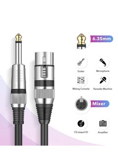 SYOSI Microphone Cable Mic Mono Jack Unbalanced Cord For Dynamic Xlr Female To 1/4 Inch (6.35Mm)  - Image 2