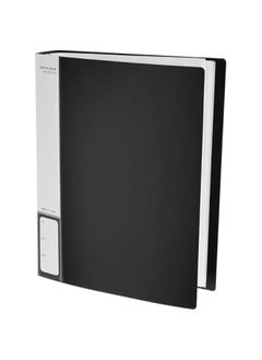 Arabest 100 Pocket Black A4 Binder with PP Plastic Sleeves, Art Portfolio Folder Displaying 200 s for Organizing Documents in 310x235x64mm Size  - Image 1