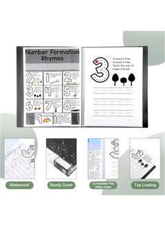 Arabest 100 Pocket Black A4 Binder with PP Plastic Sleeves, Art Portfolio Folder Displaying 200 s for Organizing Documents in 310x235x64mm Size  - Image 5