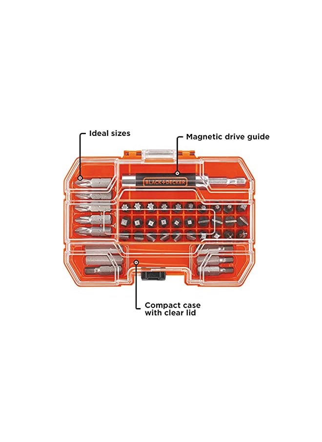 BLACK+DECKER - & Decker Screwdriver Bit Set, 42-Piece (BDA42SD) - Image 1