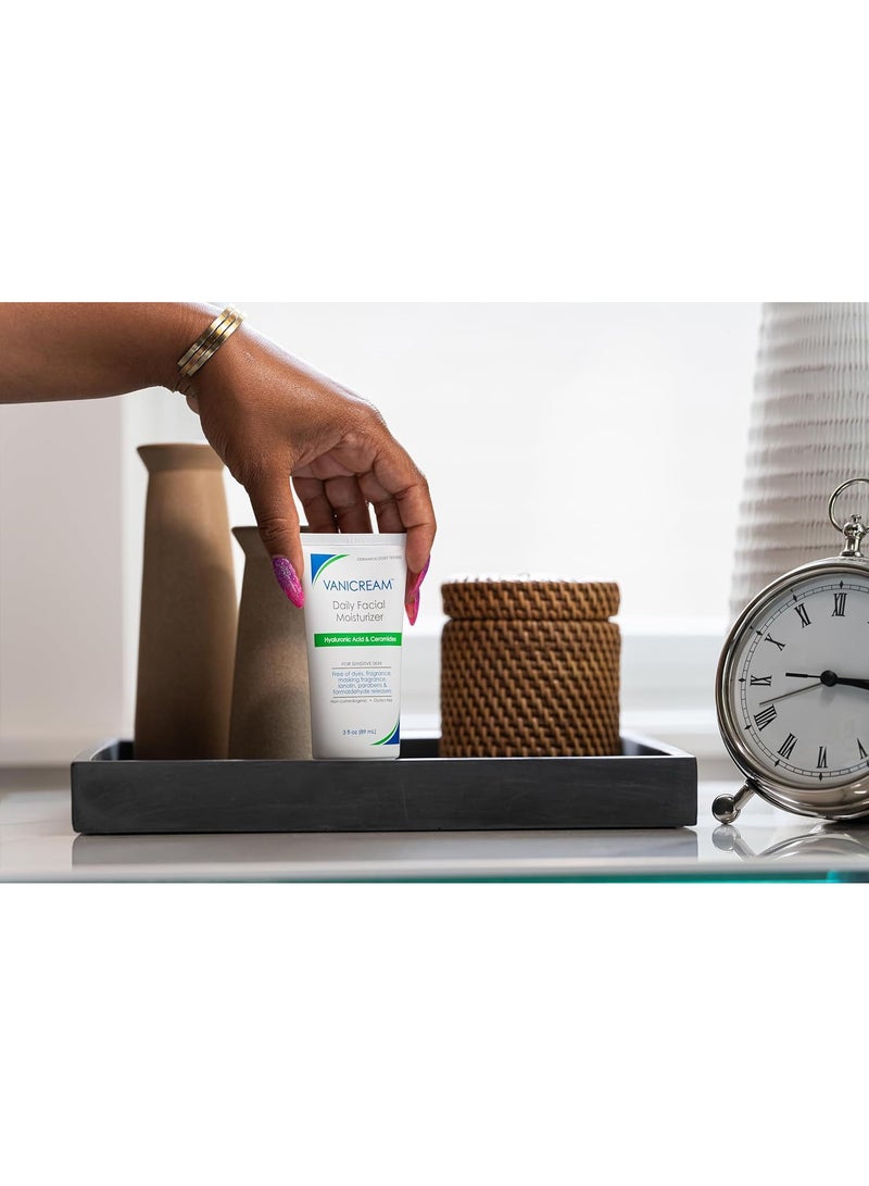 Vanicream Daily facial moisturizer with ceramides and hyaluronic acid, hydrating and nourishing, lightweight and oil-free, free of common irritants, suitable for sensitive skin, unisex, 89ml - Image 5