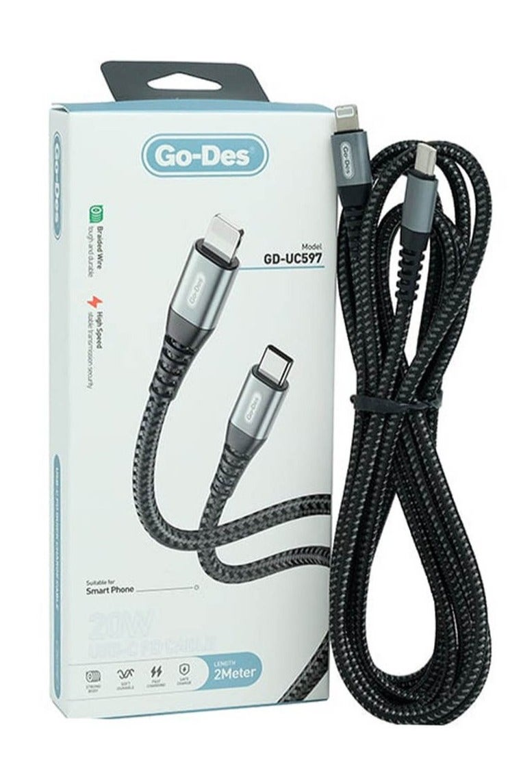 جو-ديز كابل Lightning إلى Type C GD-UC597