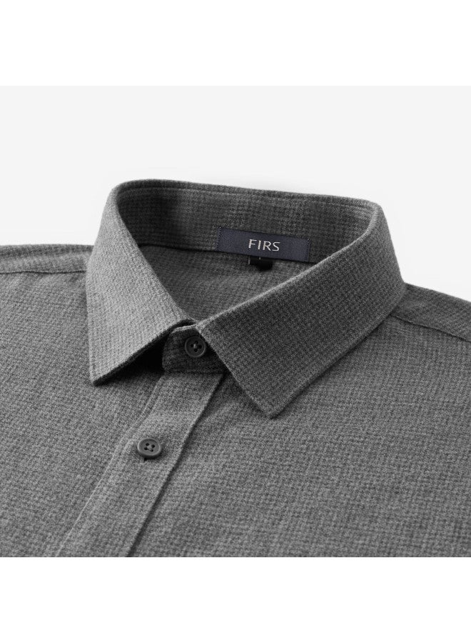 FIRS Shanshan Wool Modal Skin-friendly Long Sleeve Shirt Men Autumn Winter New Business High-end Shirt - Image 1