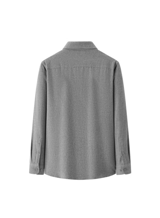 FIRS Shanshan Wool Modal Skin-friendly Long Sleeve Shirt Men Autumn Winter New Business High-end Shirt - Image 5