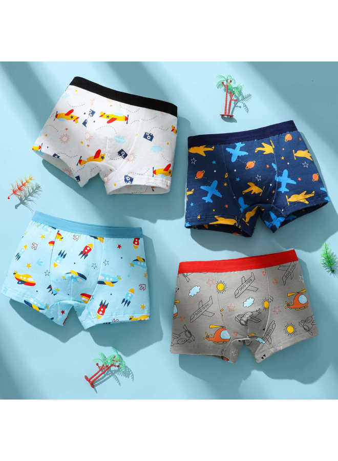 New Boys' Underwear Pure Cotton Comfortable And Breathable Boys' Boxer Briefs Medium And Large Children's Boxer Briefs Baby Boy Direct Sale