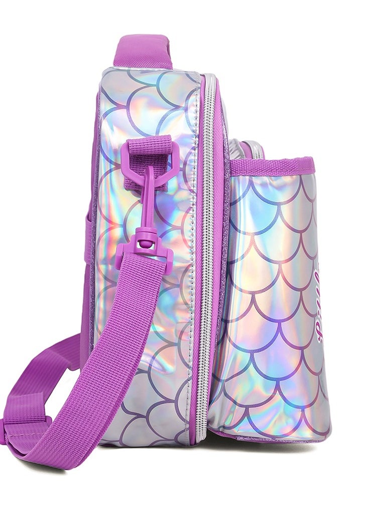 Eazy Kids Bottle/Lunch Bag Mermaid Chrome - Purple  - Image 5