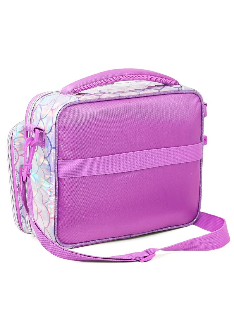 Eazy Kids Bottle/Lunch Bag Mermaid Chrome - Purple  - Image 4