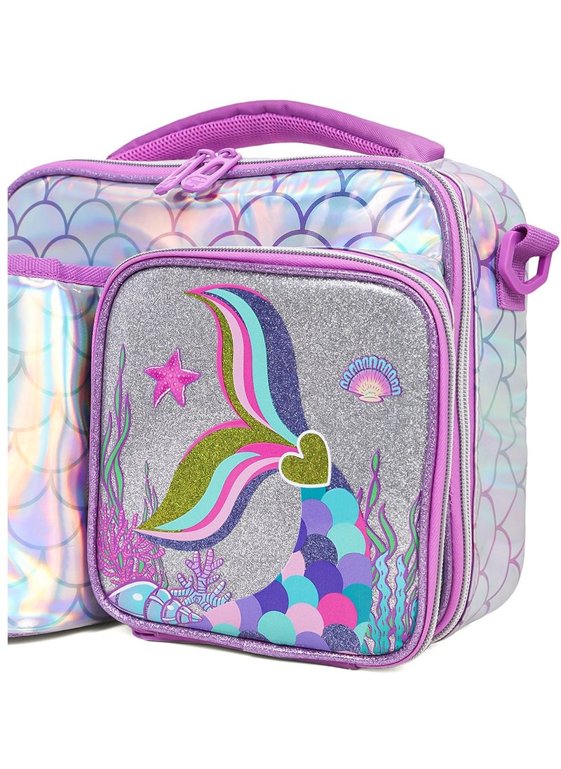 Eazy Kids Bottle/Lunch Bag Mermaid Chrome - Purple  - Image 2