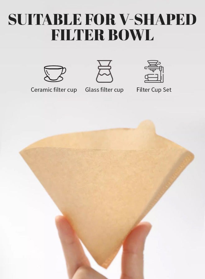100pcs Disposable Coffee Filter Paper, No Additive Coffee Particles Filter Paper, Natural Wood Pulp Material, Suitable for Home, Office, Restaurant, Cafe  - Image 3
