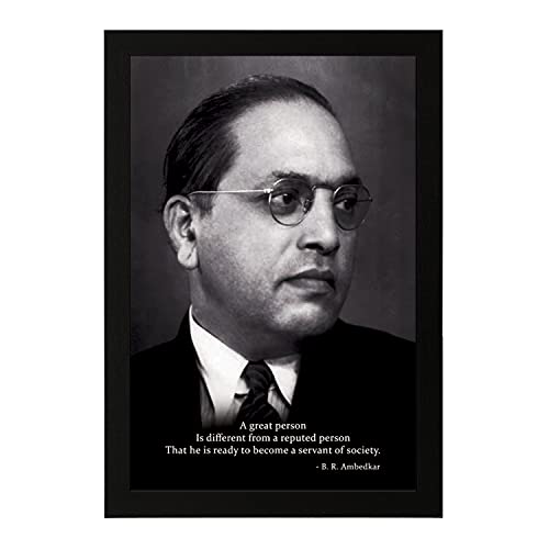 Masstone Dr Babasaheb Ambedkar Wall Painting | Ambedkar Paintings With Frame (14x20 inch) | Wall Painting for Living Room | Motivational Painting for Wall Decoration - Image 1