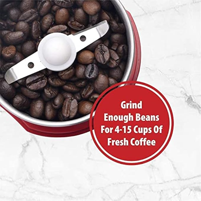 MAKINGTEC Coffee Grinder With Stainless Steel Blades Coffee And Spice Grinder With Powerful Motor And 42Oz Large Capacity For Coffee Beans Nuts Seeds Peanuts Grains - Image 3