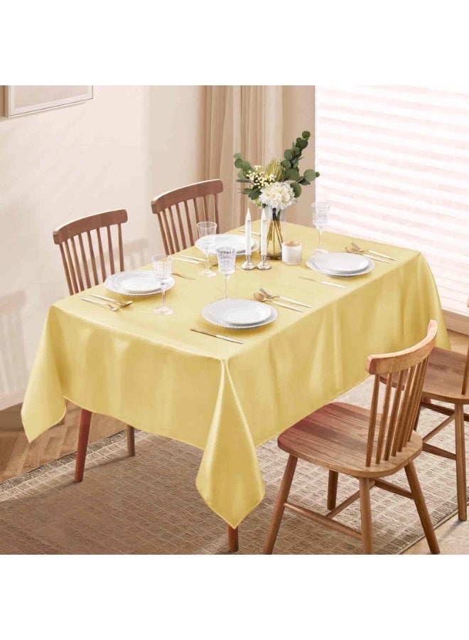 أديلي مفرش طاولة ساتان مستطيل 150×210 سم – قابل للغسل لحفلات الزفاف والعشاء والولائم وتزيين المنزل - Image 5