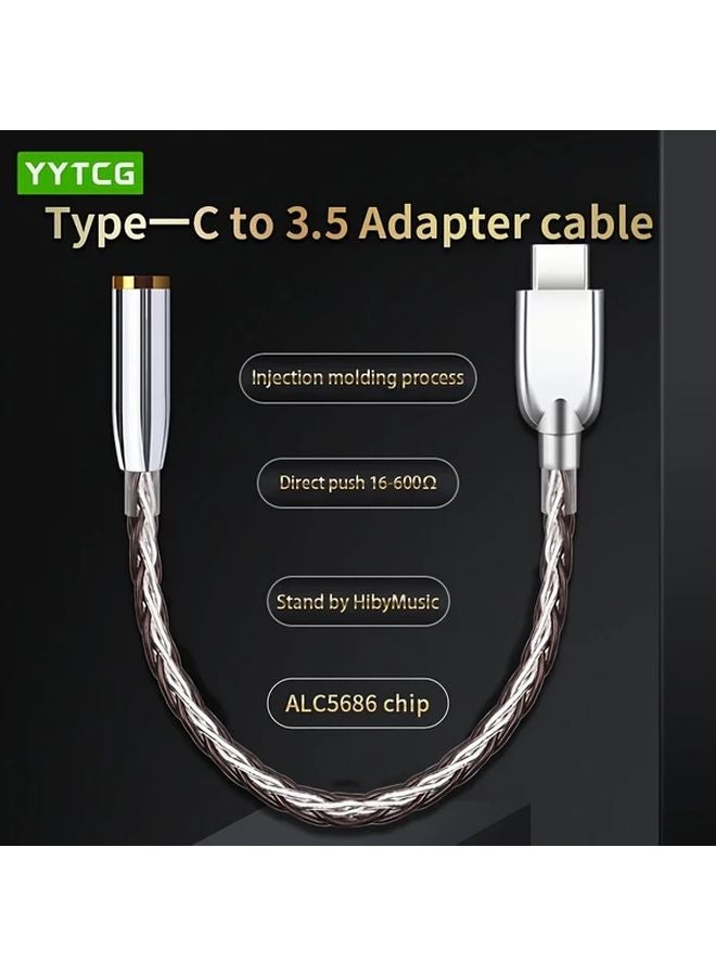 Type C To 3 5mm Female Headphone Audio Adapter Cable USB C AUX Converter - Image 2