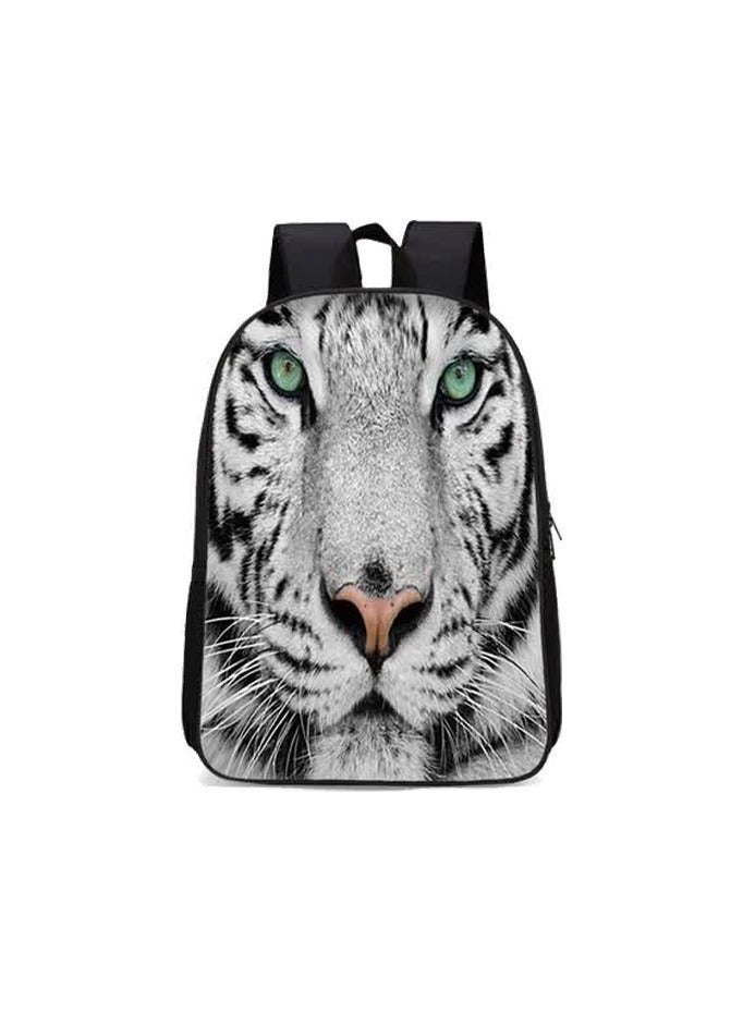 Lobby King European and American fashion 3D tiger animal pattern schoolbag breathable travel outdoor three-piece multi-functional bag,3D-10-Three-piece set - Image 4
