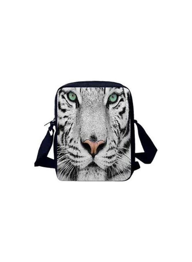 Lobby King European and American fashion 3D tiger animal pattern schoolbag breathable travel outdoor three-piece multi-functional bag,3D-10-Three-piece set - Image 3