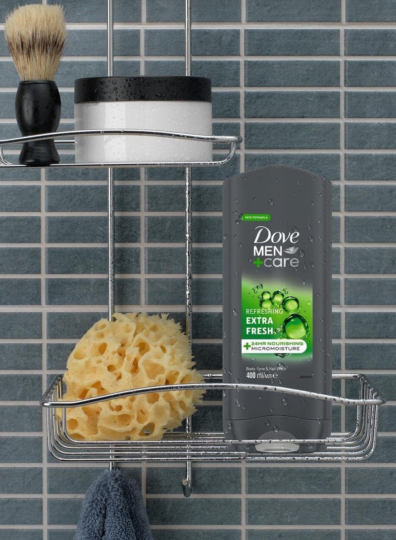 Dove Men+Care Extra Fresh Body Wash 3 x 400ml - Image 5