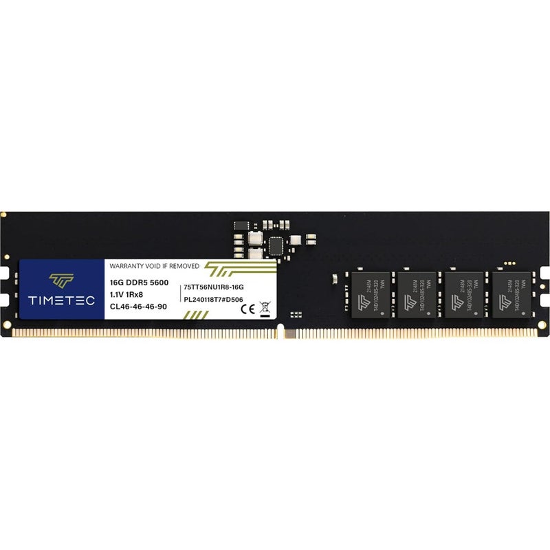 DDR5 5600MHz PC5-44800 Unbuffered Non-ECC 1.1V CL46 1Rx8 Sinlge Rank 288 Pin UDIMM Desktop Memory RAM Module Upgrade - Image 1