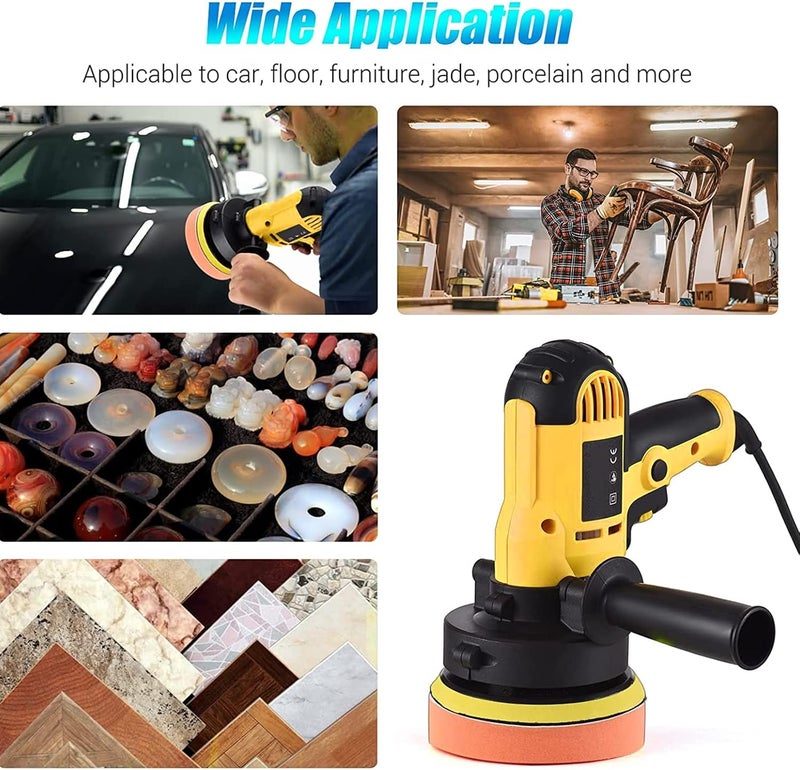700W Polisher Machine Kit, Variable Speed Car Buffer Polisher, Home Diy Polisher Car Buffer Polisher Waxer Kit, For Car Sanding Polishing Waxing Sealing Glaze - Image 5