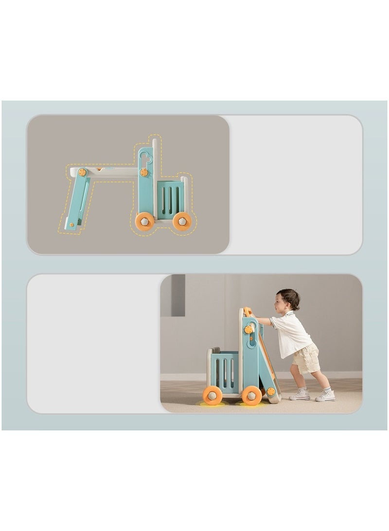 فول جوي مجموعة طاولة وكرسي للأطفال، طاولة أطفال، مكعبات تعليمية، ألعاب، تخزين، تنظيف، صغيرة الحجم، موفرة للمساحة، متعددة الوظائف، محمولة، سهلة، لعبة مكعبات، لوح مكعبات، رسم - Image 5