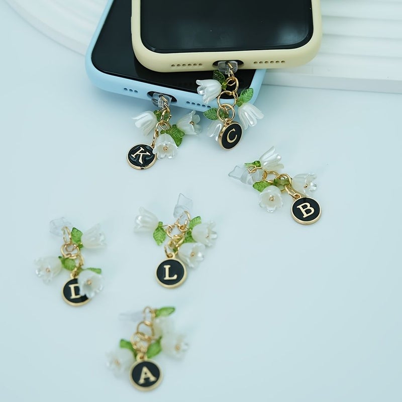 Z Letter Phone Dust Plug Charms 26 Alphabet Charging Port Protector Anti Dust Plug Beaded Phone Charm Gift Idea Kindle Accessory For Iphone Ipad USB C Port Dust Covers (سحر سدادة الغبار لهاتف حرف Z، حماية 26 حرفًا أبجديًا لمنفذ الشحن، سدادة ضد الغبار، سحر خرزي للهاتف، فكرة هدية، ملحق لكيندل، أغطية غبار لمنفذ USB C لأيفون وآيباد) - Image 3