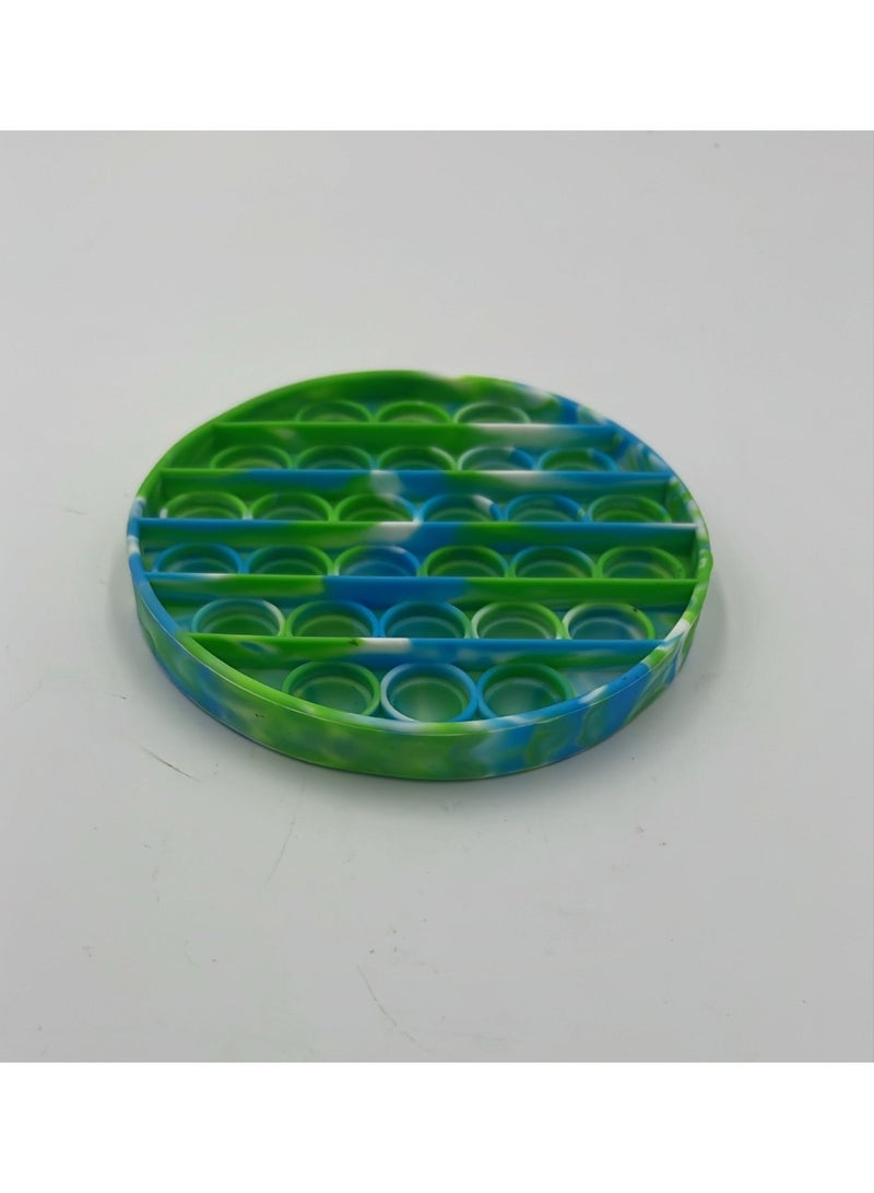 ToySchool Push Bubbles Pop Fidget Green Blue Round Shape 5 inch - Image 5