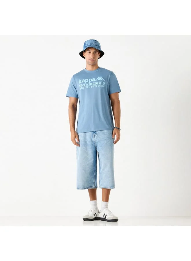 Kappa Kappa Logo Print Crew Neck T-shirt with Short Sleeves