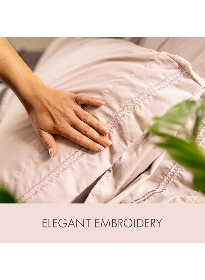 Cleva Twin Size Sheet Set Deep Pocket- 4 Piece Ultra Soft Machine Washable Luxury Bed Sheet Set - Shrinkage & Fade Resistant Embroidered Bedding Sheet - Image 4