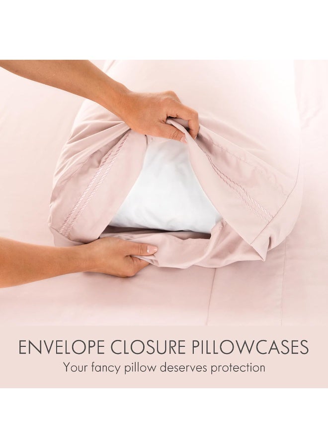 Cleva Twin Size Sheet Set Deep Pocket- 4 Piece Ultra Soft Machine Washable Luxury Bed Sheet Set - Shrinkage & Fade Resistant Embroidered Bedding Sheet - Image 3