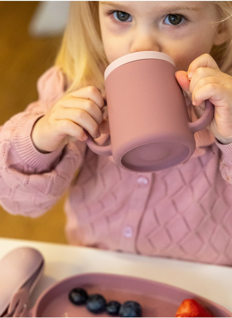 TUM TUM 3 Way Silicone Baby Training Cup - Designed With Feeding & Speech Therapist - Three in One Free Flow Straw, Transition, and Open Cup - for 6 Months Plus, 180ml, Pink
