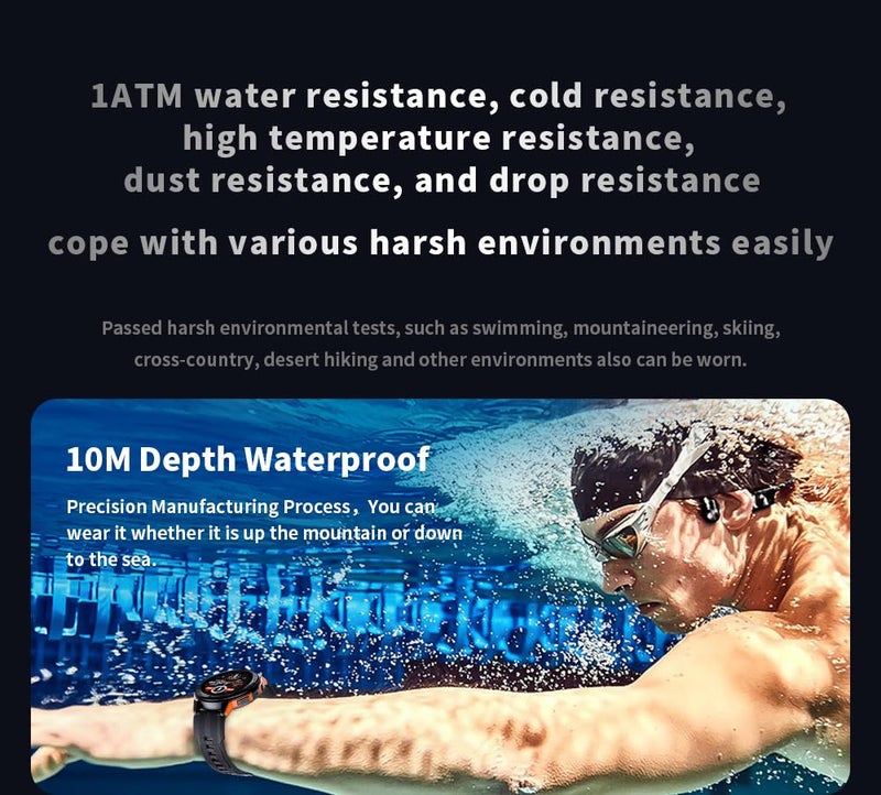 Gravity C25 1.43" AMOLED Smartwatch with Always-On Display, Bluetooth Call, AI Voice, 100+ Sports Modes, Heart Rate & Sleep Monitor, 1 ATM Waterproof, Fitness Tracker for iOS & Android (Orange) - Image 5