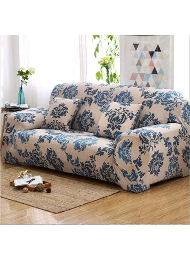 Deals for Less Bohemian Design Sofa Slipcover Beige/Blue S  - Image 3