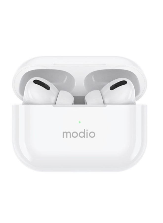 modio True Wireless Stereo Earpods with Charging Case – Superior Sound, Convenient Portability, Available in Red/Black/Blue  - Image 4