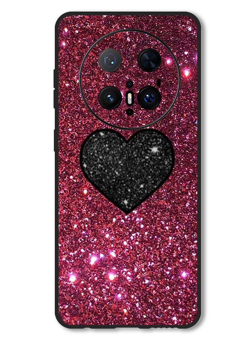 Theodor Case Compatible with Huawei Mate 70 Pro/ 70 Pro + Protection Shockproof Bumper Cover Black Heart - Image 1