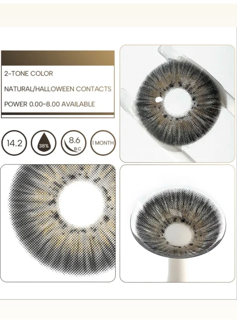 يونيبلينغ عدسات لاصقة ملونة سنوية نيويورك III الرمادي - Image 4