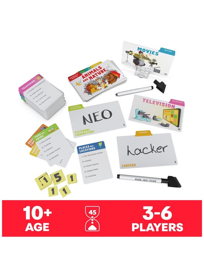 Spin Master Games, Subjective, A Personality Trivia Game for Fun Family Game Night, Kids Games, Camp Games, Word Games, for Kids & Adults Ages 10+ - Image 2