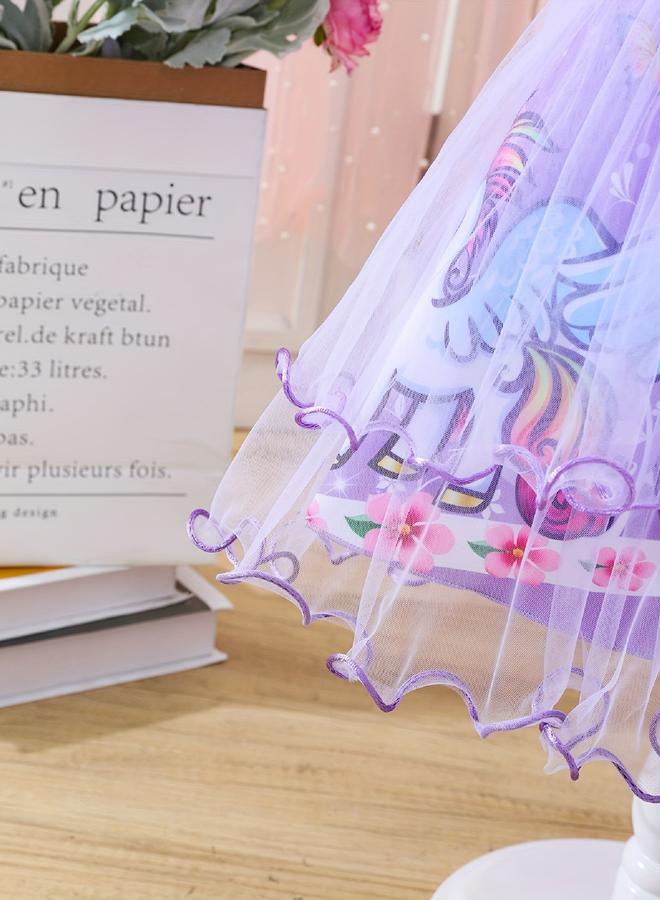 Take Two Graphic Print Bow Detail Ruffle Hem Knee Length Dress - Image 4