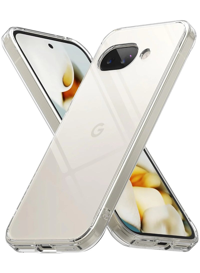 Crystal Clear Transparent Phone Case Google Pixel 9A – Slim Ulta Thin Hard TPU Shockproof Cover, Anti-Yellowing Crystal Clear Protective Back Case with Camera Protection - Image 1