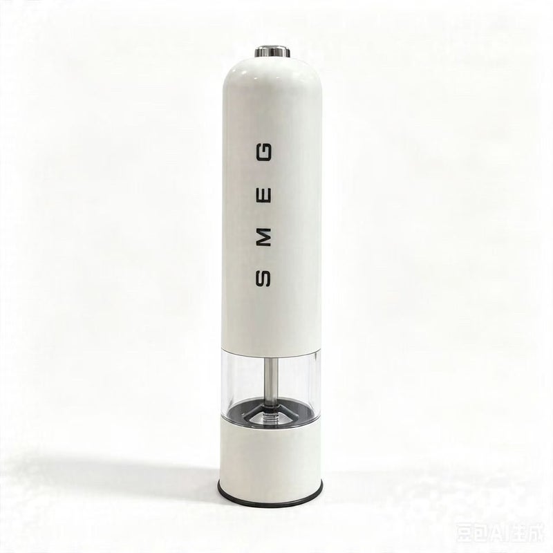 smeg Battery Operated Electric Pepper Grinder, Multifunctional Automatic Spice Mill, Adjustable Coarseness Salt Pepper Mill, Handheld Electric Seasoning Grinder for Sea Salt, Black Pepper, Sichuan Pepper, Cumin, Home Kitchen Cooking (Batteries Not Included) - Image 1