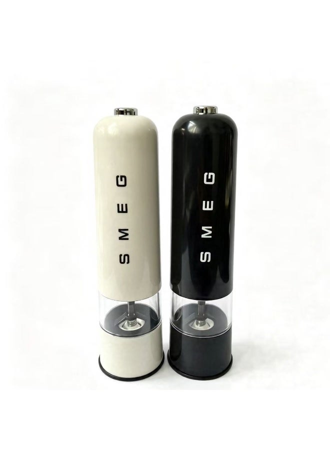 smeg Battery Operated Electric Pepper Grinder, Multifunctional Automatic Spice Mill, Adjustable Coarseness Salt Pepper Mill, Handheld Electric Seasoning Grinder for Sea Salt, Black Pepper, Sichuan Pepper, Cumin, Home Kitchen Cooking (Batteries Not Included) - Image 3