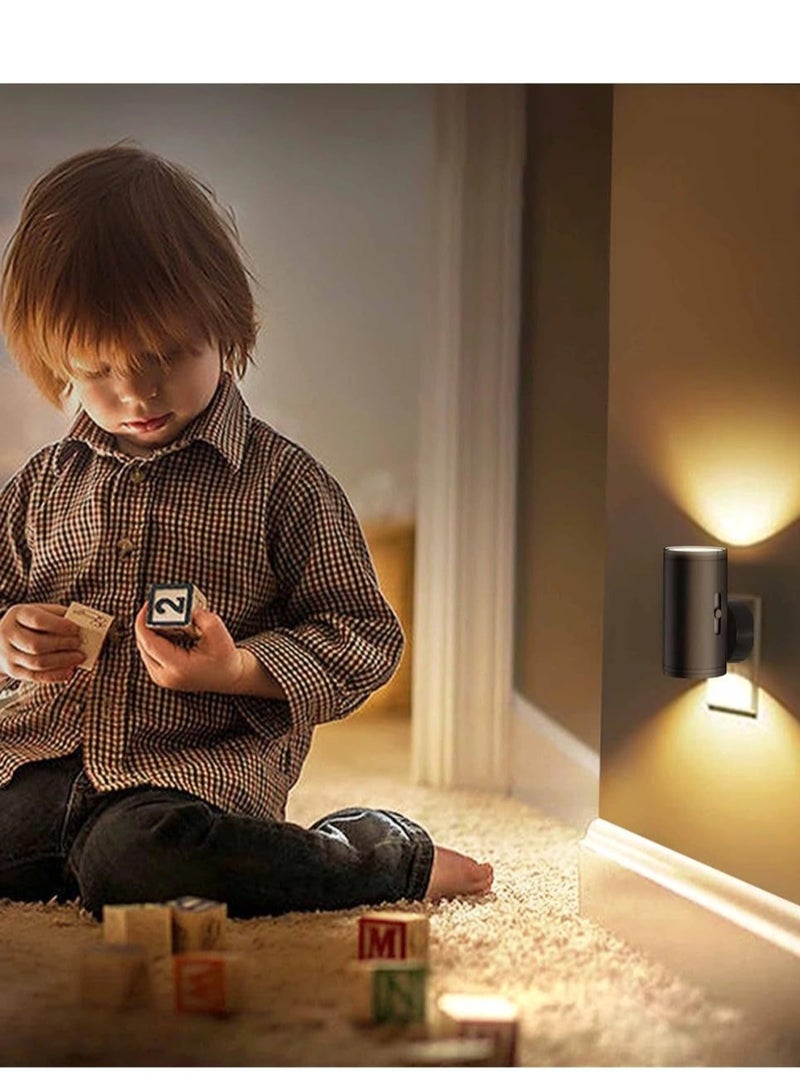 عربست إضاءة الليل LED توصيل إلى الجدار, غسق إلى الفجر مستشعر, 5-300LM سطوع قابل للتعديل, ناعم أبيض 3000K, إضاءة الليل القابلة للتخفيف للمطبخ, غرفة نوم الممر, الدرج, حزمة 2 - Image 3