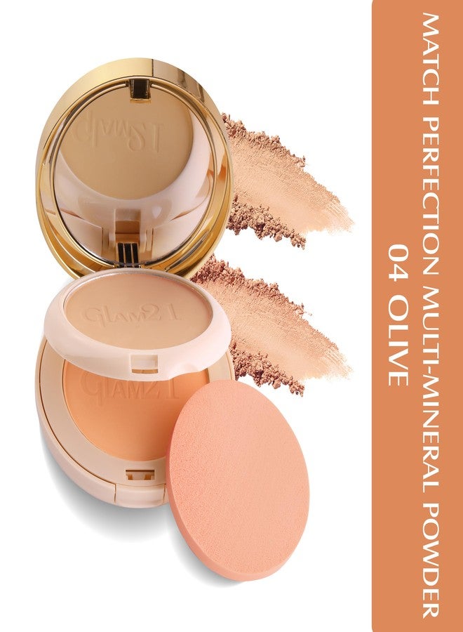 Glam 21 Glam21 Match Perfection Multi-Mineral 2-in-1 Compact Powder| Instant Glow Oil Free Velvety Formulation | Longlasting Matte Finish| Natural (Olive - 04) - Image 3