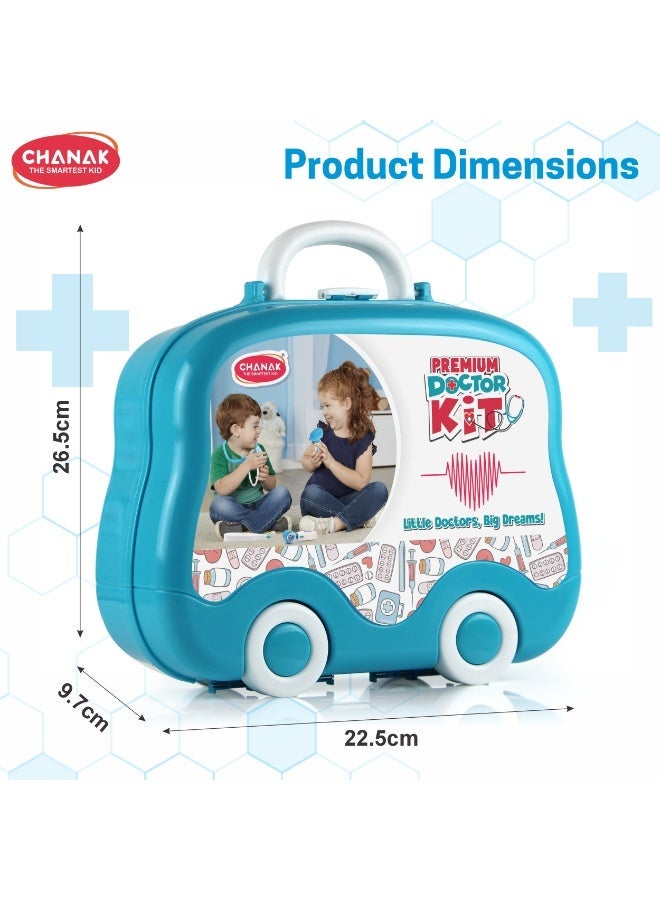 Chanak Premium Doctor Set Suitcase for Kids, Doctor Set with LED Light Instruments, Pretend Play Doctor Set for Kids Above 3 Years, 10 Piece Doctor Kit for Boys & Girls - Image 4