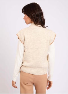 DALYDRESS Women Regular Fit Vest - Brown  - Image 4