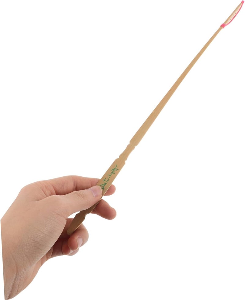 2pcs Chinese Yangqin Hammer Sticks Red Wood Dulcimer Mallets for Performance and Practice Artistic Percussion Accessories Green Bamboo Pattern - Image 4