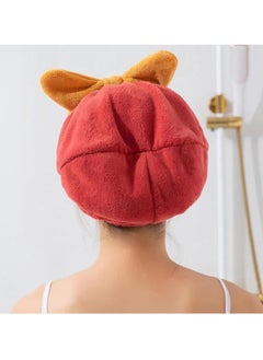 MIXDE Super Absorbent Hair Towel Wrap Cap for Wet Hair,4pcs Coral Velvet Hair Drying Caps,Bow-Knot Shower Cap,Quick Dry Head Wrap Bath Cap Thickened Hair Turban Wrap Cap for Girls Women  - Image 5