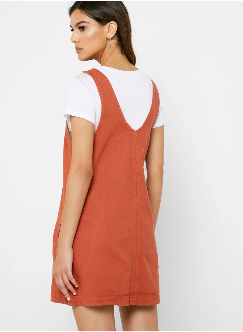 Cotton On Front Pocket Pinafore Dress