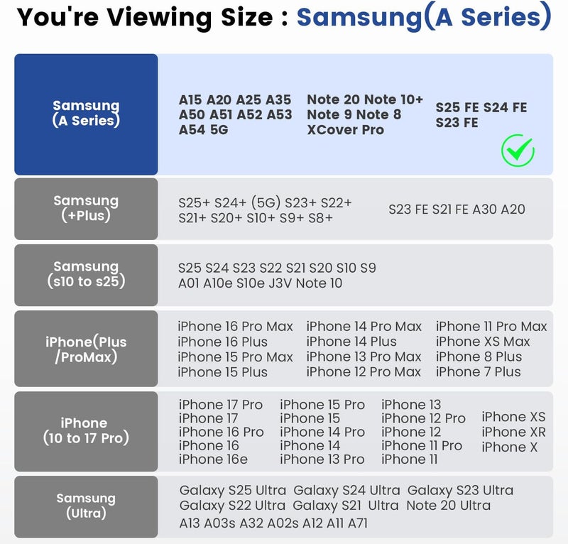 DeBin Case for Galaxy A15 A25 A35 A54 5G A53 A52 A51 A50 A20 Note 20 10+ Note 9 8 XCover Pro S24 FE S23 FE Cell Phone Belt Holder Holster Clip Pouch Cover (Fits Samsung Phone with Otterbox Case) Black - Image 2
