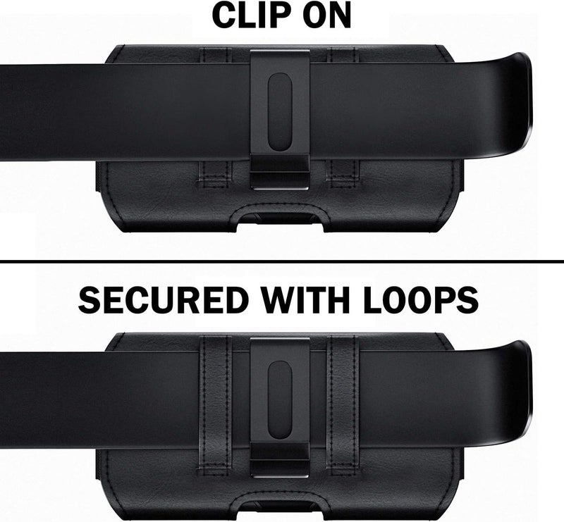 DeBin Case for Galaxy A15 A25 A35 A54 5G A53 A52 A51 A50 A20 Note 20 10+ Note 9 8 XCover Pro S24 FE S23 FE Cell Phone Belt Holder Holster Clip Pouch Cover (Fits Samsung Phone with Otterbox Case) Black - Image 5